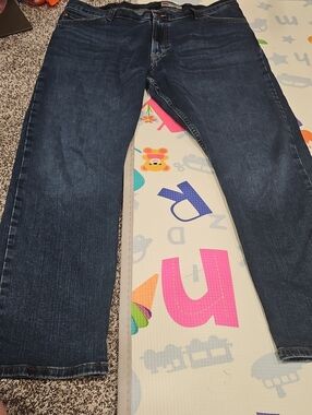 Wrangler Dark Indigo Straight-Leg Jeans Mens Size 38x30